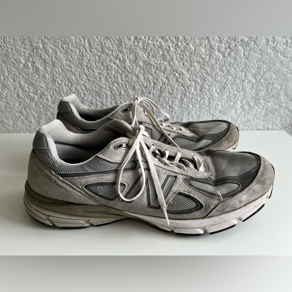 New balance 990 V4 athletic running shoes M990GL4 gray made in USA men’s size 15